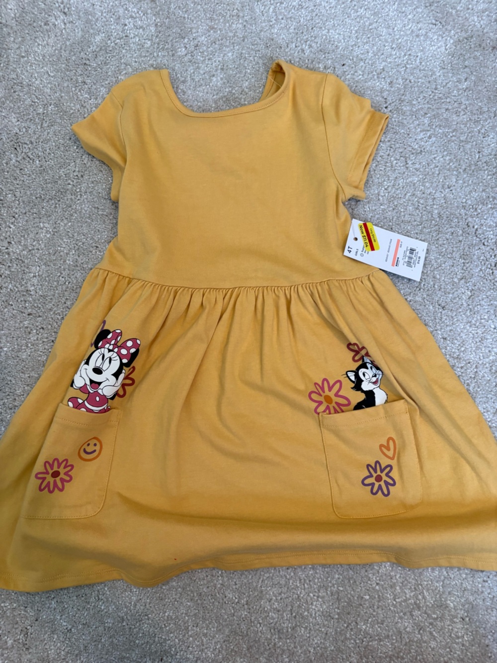 jumping beans Mustard Yellow Minnie Mouse Pocket Dress